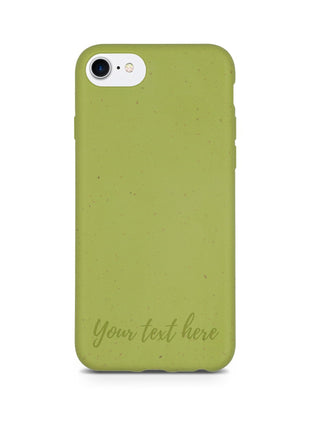 Biodegradable Personalized Phone Case - Apple Green Tan Lily