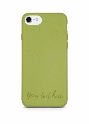 Biodegradable Personalized Phone Case - Apple Green Tan Lily