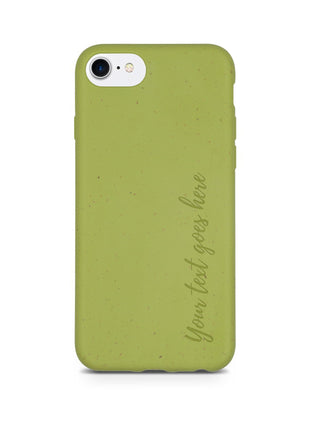 Biodegradable Personalized Phone Case - Apple Green Tan Lily