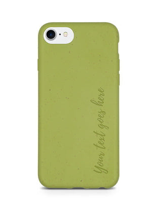 Biodegradable Personalized Phone Case - Apple Green Tan Lily