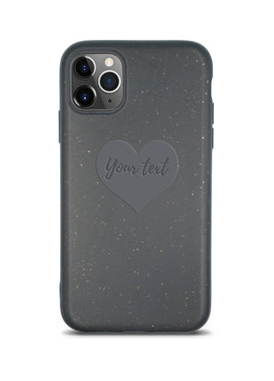 Biodegradable Personalized Phone Case - Black Tan Lily