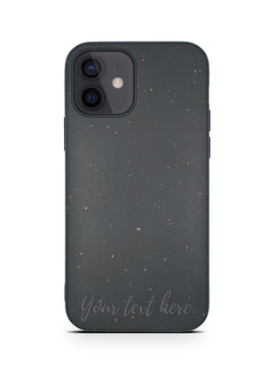 Biodegradable Personalized Phone Case - Black Tan Lily