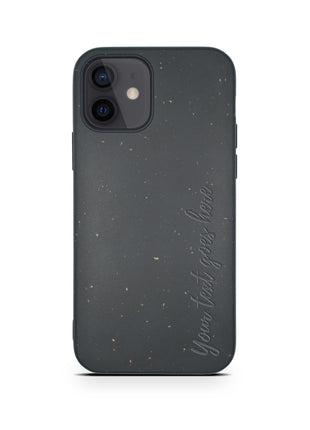 Biodegradable Personalized Phone Case - Black Tan Lily