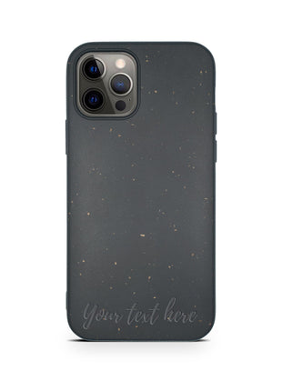 Biodegradable Personalized Phone Case - Black Tan Lily