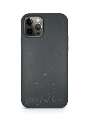Biodegradable Personalized Phone Case - Black Tan Lily
