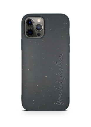 Biodegradable Personalized Phone Case - Black Tan Lily