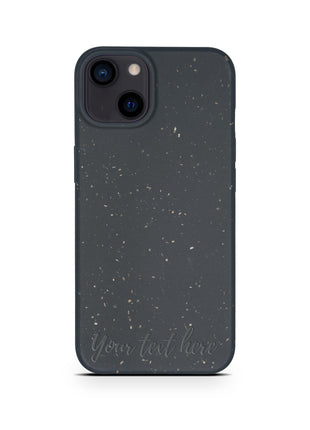 Biodegradable Personalized Phone Case - Black Tan Lily