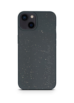 Biodegradable Personalized Phone Case - Black Tan Lily