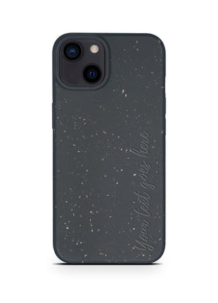 Biodegradable Personalized Phone Case - Black Tan Lily