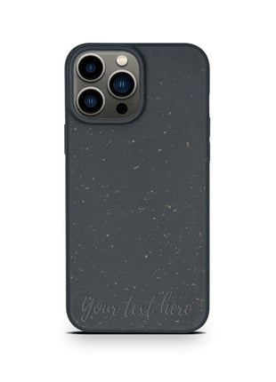 Biodegradable Personalized Phone Case - Black Tan Lily