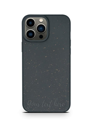 Biodegradable Personalized Phone Case - Black Tan Lily