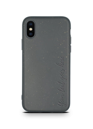 Biodegradable Personalized Phone Case - Black Tan Lily