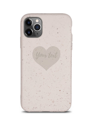 Biodegradable Personalized Phone Case - Natural White Tan Lily