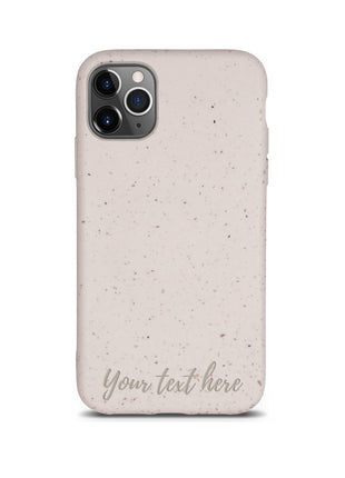 Biodegradable Personalized Phone Case - Natural White Tan Lily
