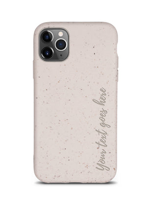 Biodegradable Personalized Phone Case - Natural White Tan Lily
