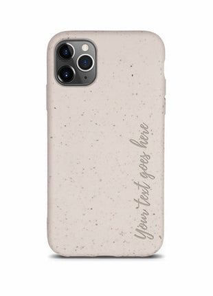 Biodegradable Personalized Phone Case - Natural White Tan Lily