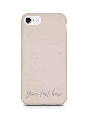 Biodegradable Personalized Phone Case - Natural White Tan Lily