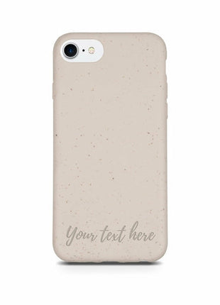 Biodegradable Personalized Phone Case - Natural White Tan Lily