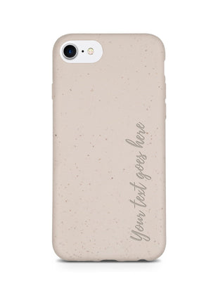 Biodegradable Personalized Phone Case - Natural White Tan Lily