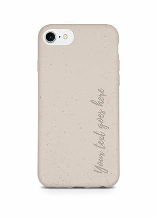 Biodegradable Personalized Phone Case - Natural White Tan Lily