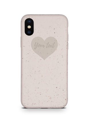 Biodegradable Personalized Phone Case - Natural White Tan Lily
