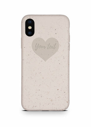 Biodegradable Personalized Phone Case - Natural White Tan Lily