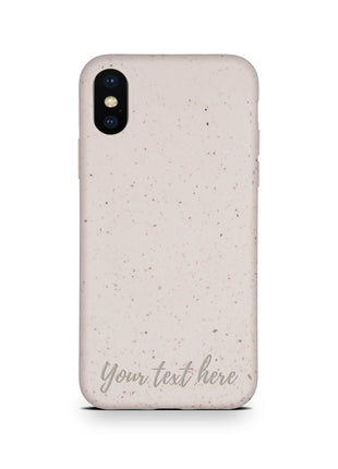 Biodegradable Personalized Phone Case - Natural White Tan Lily