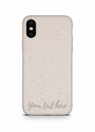 Biodegradable Personalized Phone Case - Natural White Tan Lily