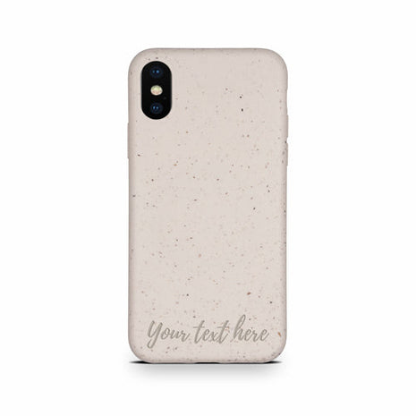 Biodegradable Personalized Phone Case - Natural White Tan Lily