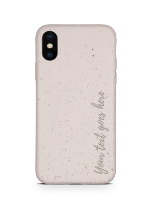 Biodegradable Personalized Phone Case - Natural White Tan Lily