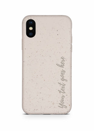 Biodegradable Personalized Phone Case - Natural White Tan Lily