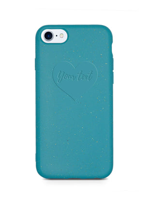 Biodegradable Personalized Phone Case - Ocean Blue Tan Lily