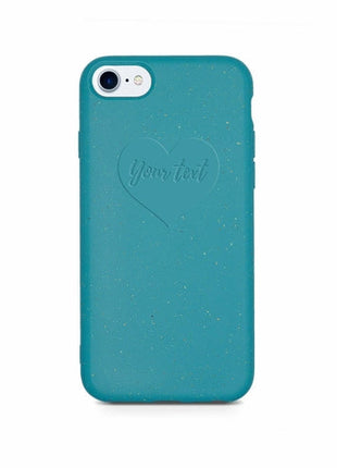 Biodegradable Personalized Phone Case - Ocean Blue Tan Lily