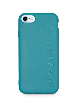 Biodegradable Personalized Phone Case - Ocean Blue Tan Lily