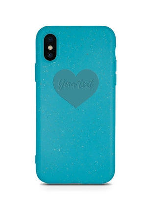 Biodegradable Personalized Phone Case - Ocean Blue Tan Lily