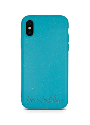 Biodegradable Personalized Phone Case - Ocean Blue Tan Lily