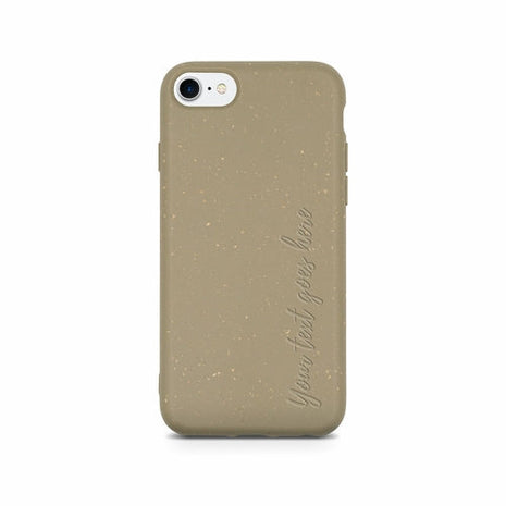 Biodegradable Personalized Phone Case - Olive Green Tan Lily