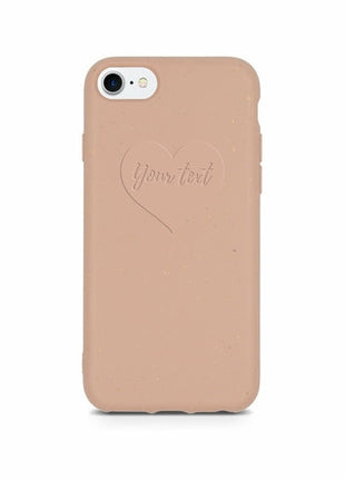 Biodegradable Personalized Phone Case - Pastel Pink Tan Lily