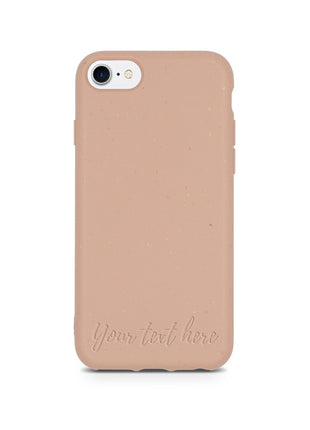 Biodegradable Personalized Phone Case - Pastel Pink Tan Lily