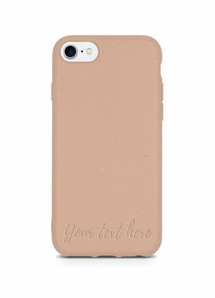 Biodegradable Personalized Phone Case - Pastel Pink Tan Lily