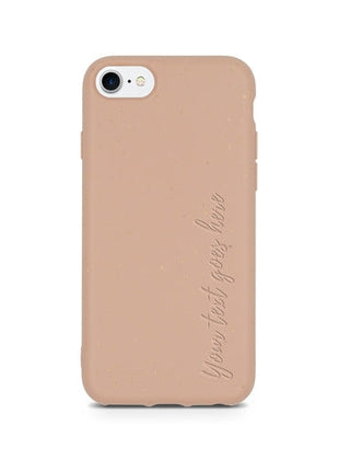 Biodegradable Personalized Phone Case - Pastel Pink Tan Lily
