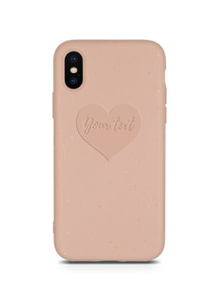 Biodegradable Personalized Phone Case - Pastel Pink Tan Lily