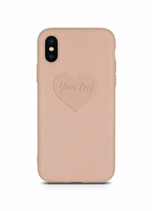 Biodegradable Personalized Phone Case - Pastel Pink Tan Lily