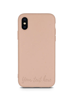 Biodegradable Personalized Phone Case - Pastel Pink Tan Lily