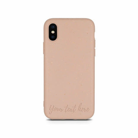 Biodegradable Personalized Phone Case - Pastel Pink Tan Lily