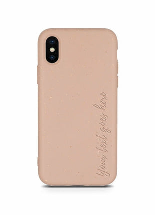 Biodegradable Personalized Phone Case - Pastel Pink Tan Lily