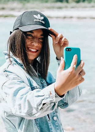 Biodegradable phone case - Ocean Blue Tan Lily