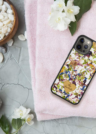 Crystal Meadow - Personalized phone case - Personalized gift Tan Lily