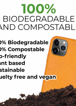Biodegradable Personalized Phone Case - Orange Tan Lily