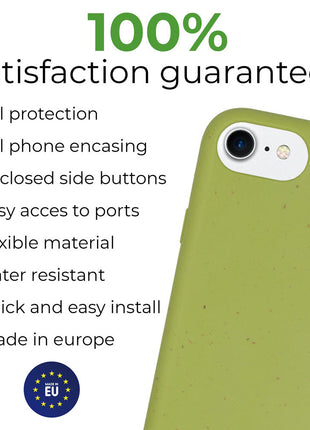 Biodegradable phone case - Apple Green Tan Lily